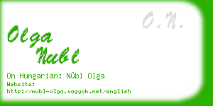 olga nubl business card